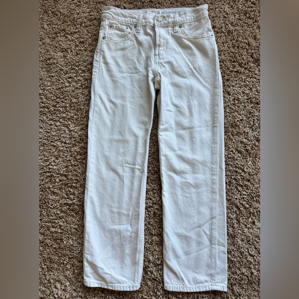 GAP girl jeans, white/cream, size 8